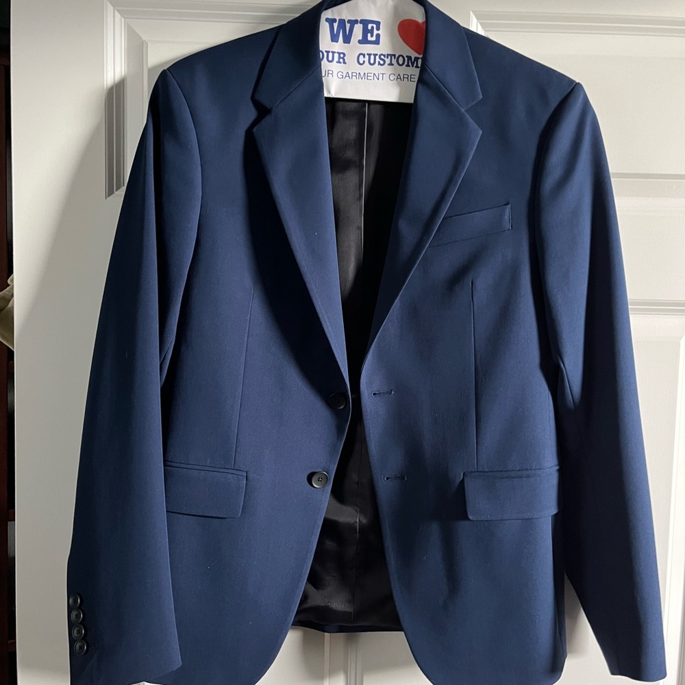 Zara Men's Navy Blazer 36R